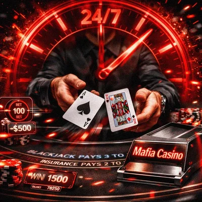 24/7 live dealer tables at Mafia Casino